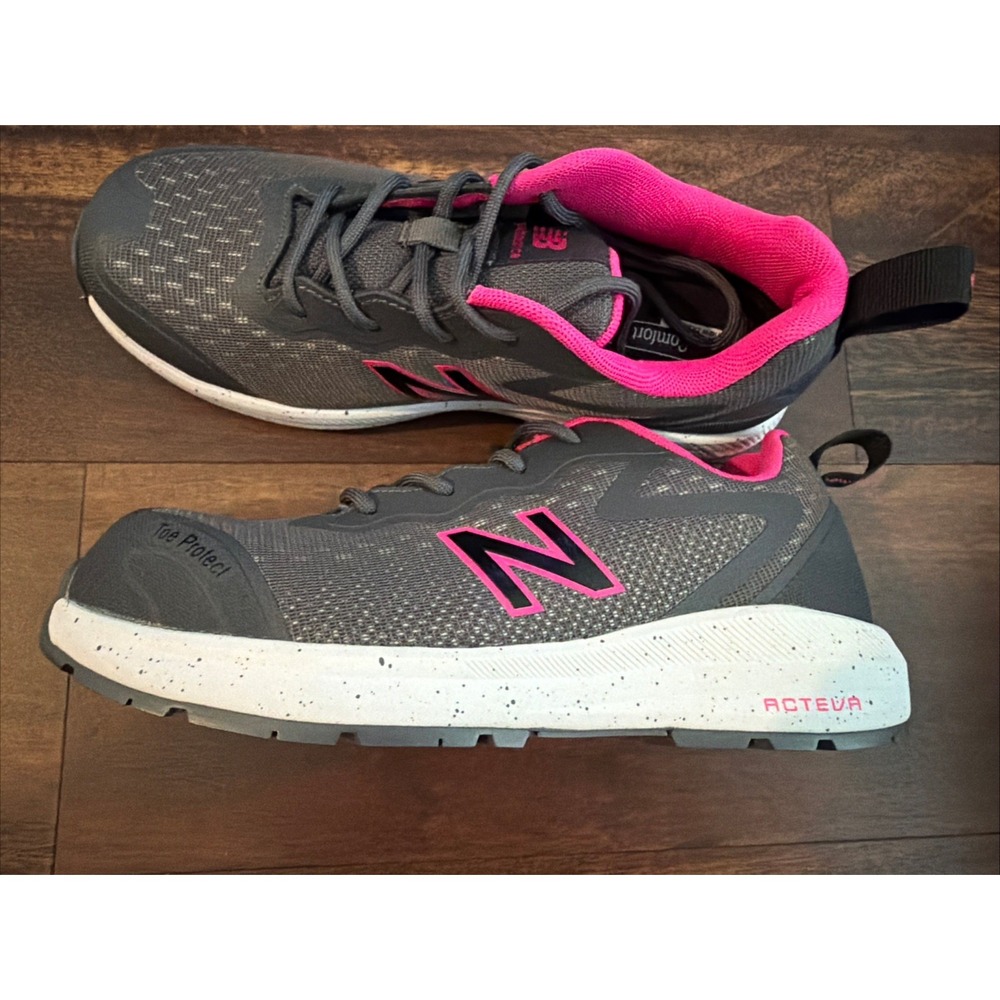 New New Balance Womens Logic Composite Toe Work Shoes Size 5.5 Gray Pink